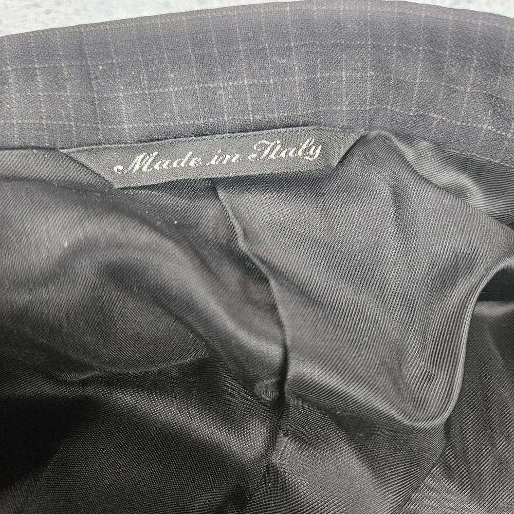 Canali Blazer Mens 44L 100% Wool Sport Coat Jacket Made In Italy Waffle Pattern